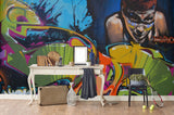 3D Girl Colorful Graffiti Wall Mural Wallpaper 143- Jess Art Decoration