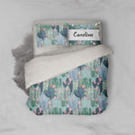 3D Green Cactus Pink Floral Quilt Cover Set Bedding Set Pillowcases 29- Jess Art Decoration