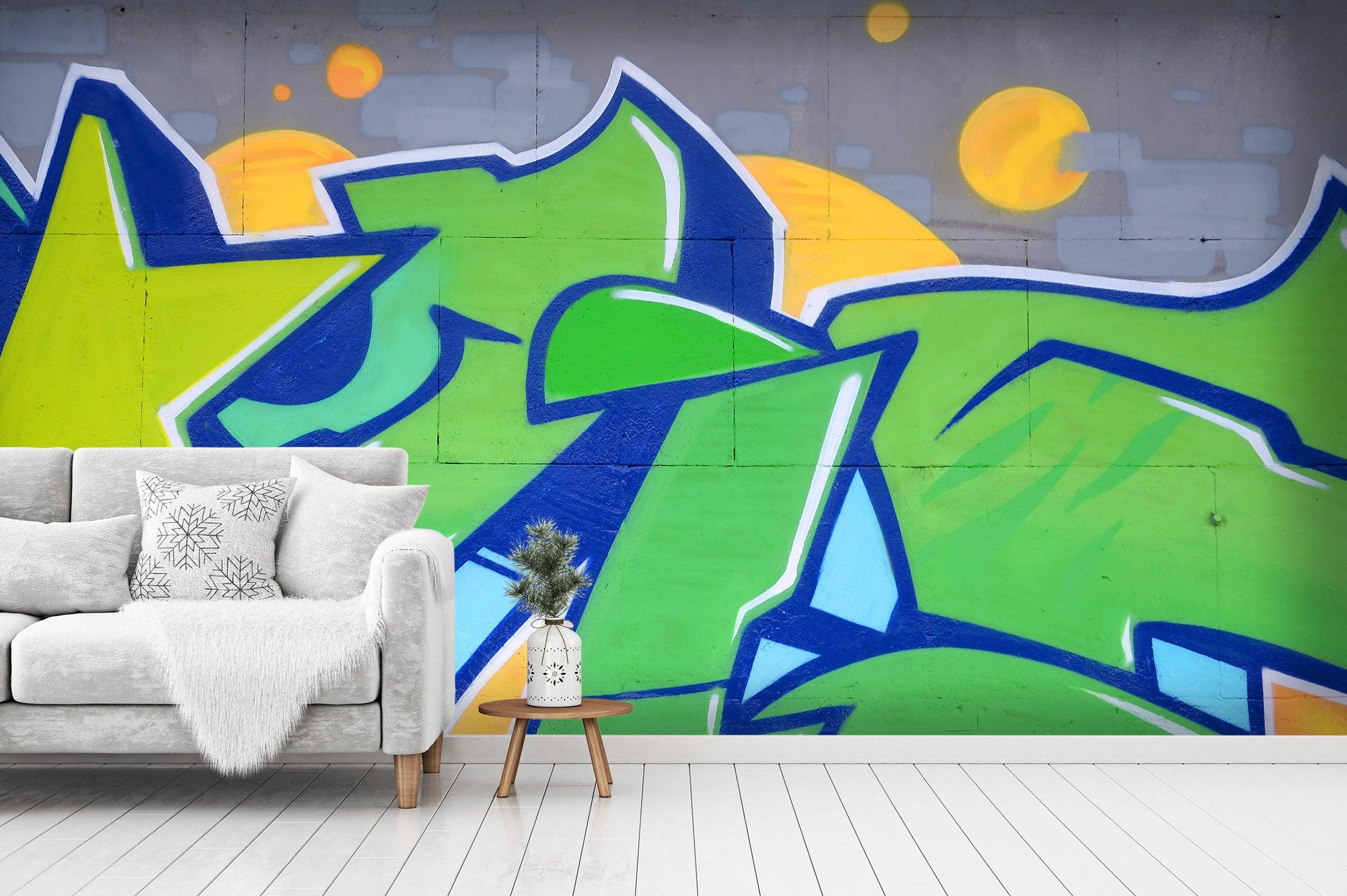3D Abstract Green Geometry Wall Mural Wallpaper 39- Jess Art Decoration