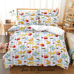 3D Hand Drawn Bread Tea Honey Quilt Cover Set Bedding Set Duvet Cover Pillowcases 57- Jess Art Decoration