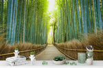 3D Bamboo Forest Road Wall Mural Wallpaper 255- Jess Art Decoration
