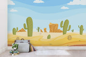3D Cartoon Desert Cactus Wall Mural Wallpaper 65- Jess Art Decoration