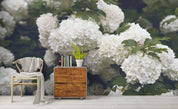 3D White Hydrangea Flowers Wall Mural Wallpaper SF78- Jess Art Decoration