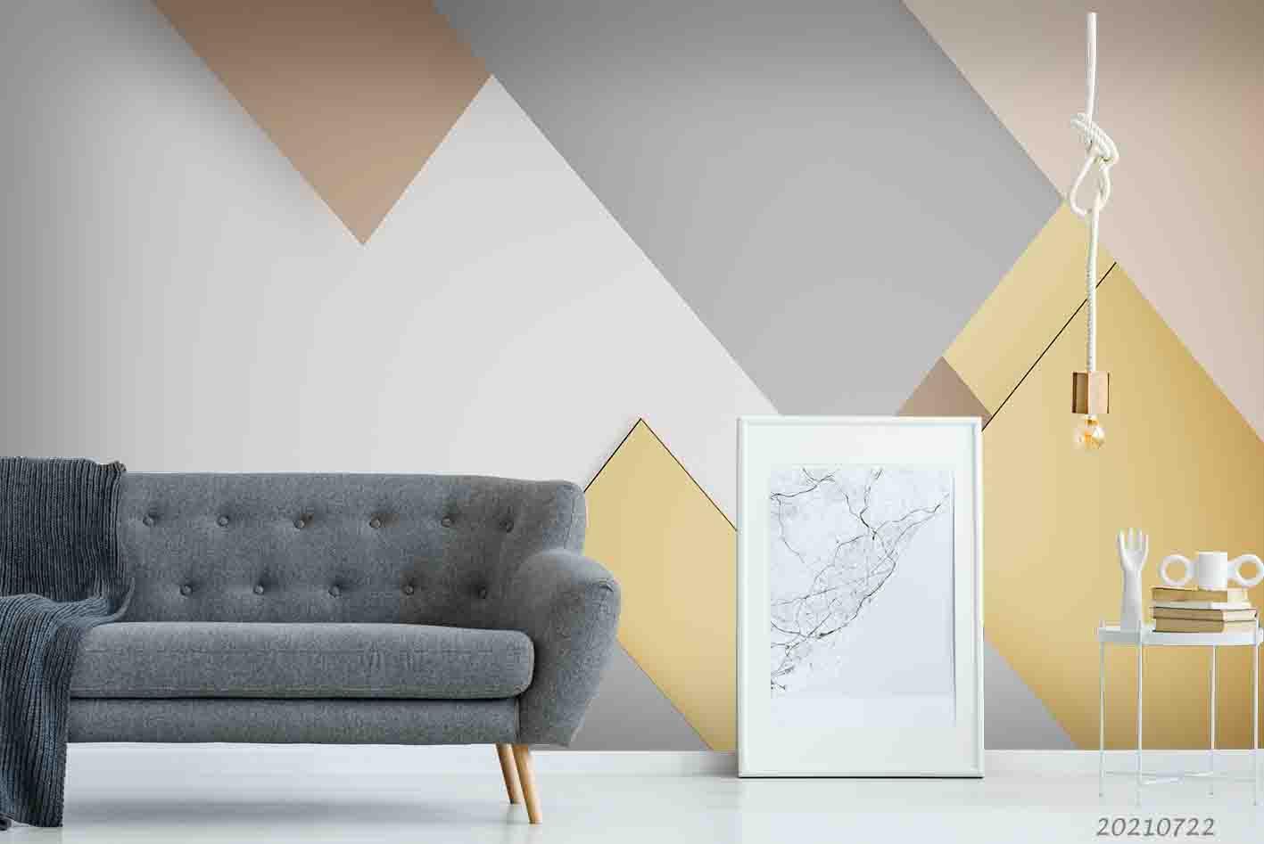 3D Abstract Colorful Geometric Pattern Wall Mural Wallpaper LQH 258- Jess Art Decoration