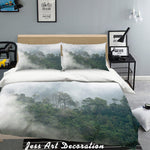 3D Green Forest Fog Quilt Cover Set Bedding Set Pillowcases  149- Jess Art Decoration