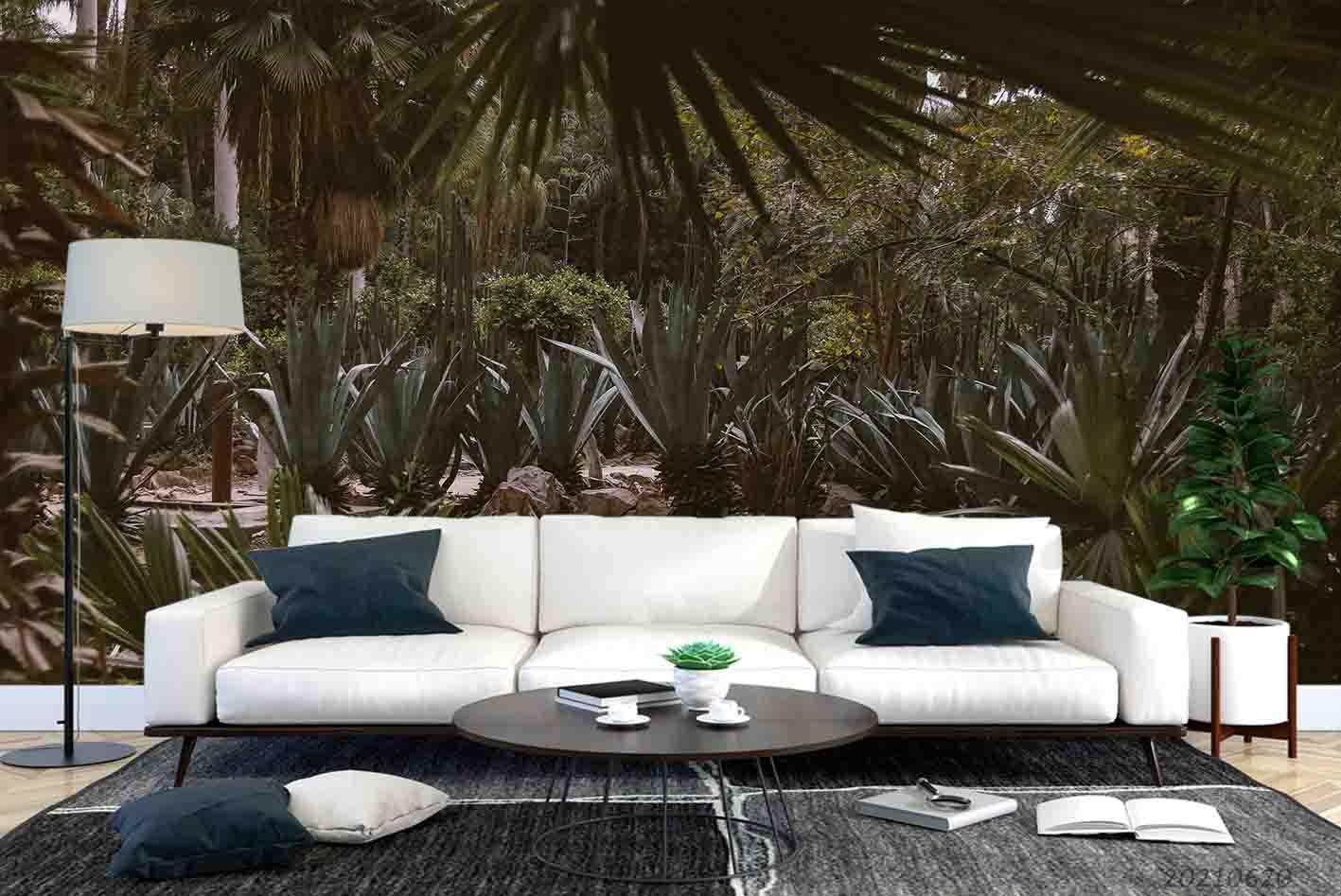3D Tropical Jungle Scenery Wall Mural Wallpaper LQH 29- Jess Art Decoration