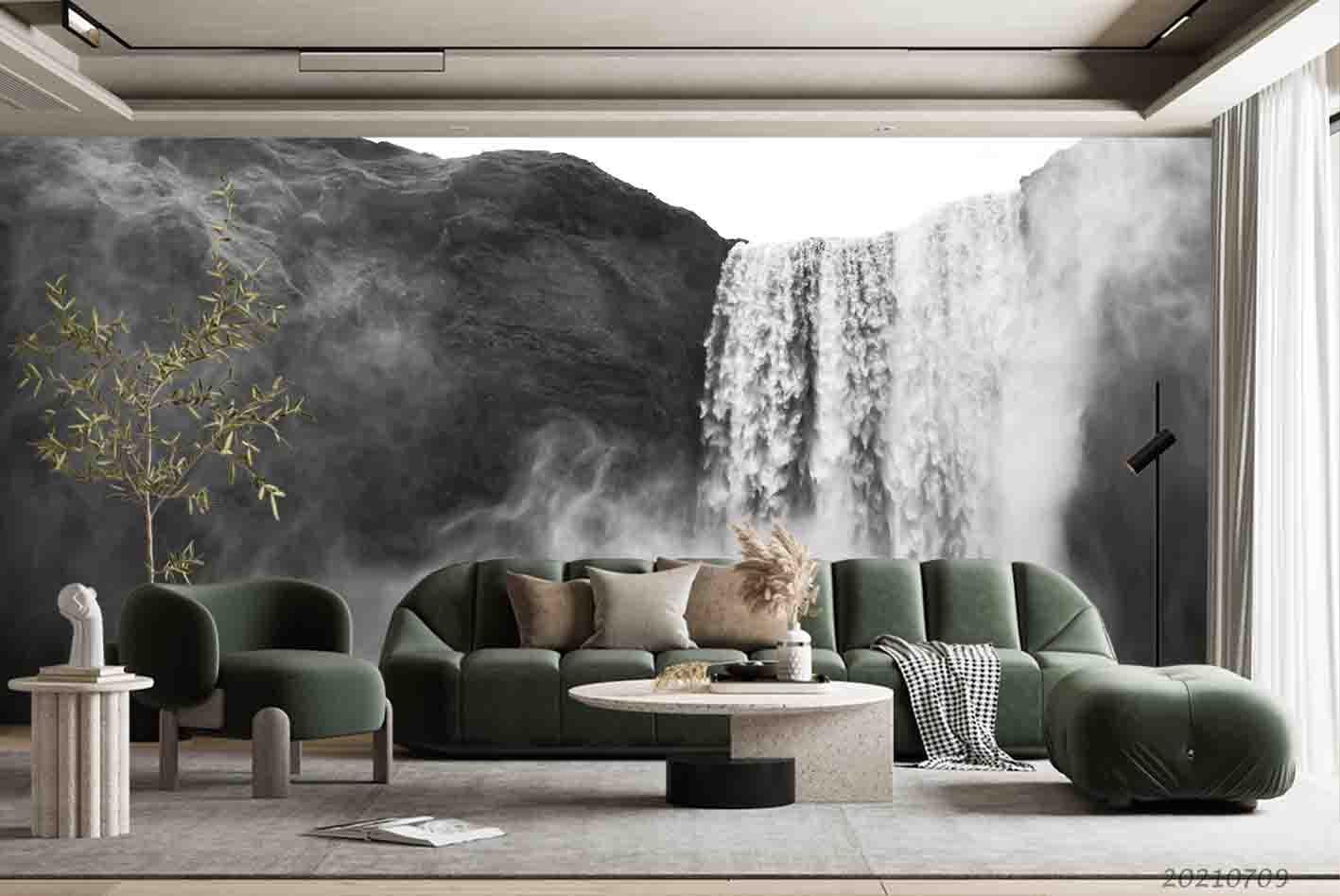 3D Waterfall Wall Mural Wallpaper SWW4264- Jess Art Decoration