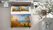 3D Landscape Ice Mountain Autumn Tree Plant Quilt Cover Set Bedding Set Duvet Cover Pillowcases LXL- Jess Art Decoration