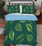 3D Tropical Green Plant Leaf Quilt Cover Set Bedding Set Pillowcases 29- Jess Art Decoration