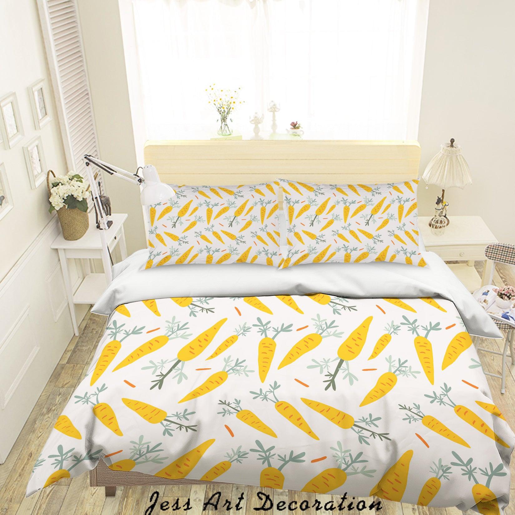 3D Orange Carrot Quilt Cover Set Bedding Set Pillowcases 159- Jess Art Decoration