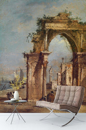 3D old european architecture oil painting wall mural wallpaper 93- Jess Art Decoration