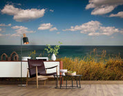 3D Sky Sea Wildflowers Wall Mural Wallpaper SF50- Jess Art Decoration