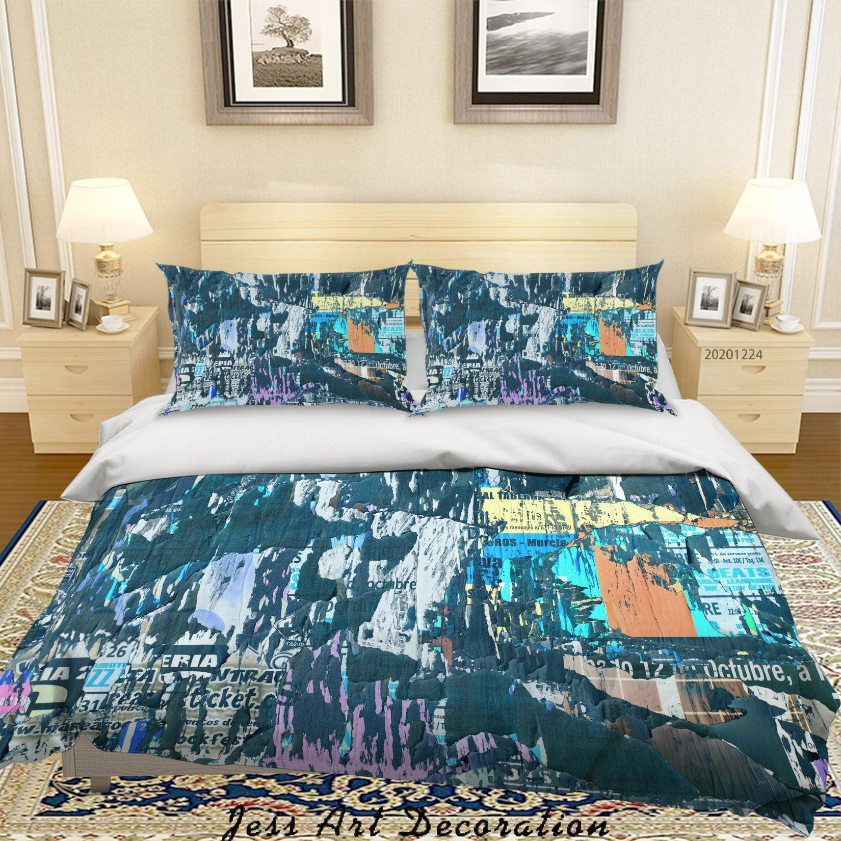3D Abstract Graffiti Quilt Cover Set Bedding Set Duvet Cover Pillowcases 141 LQH- Jess Art Decoration