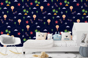 3D Plane Hot Air Balloon Wall Mural Wallpaper WJ 6828- Jess Art Decoration