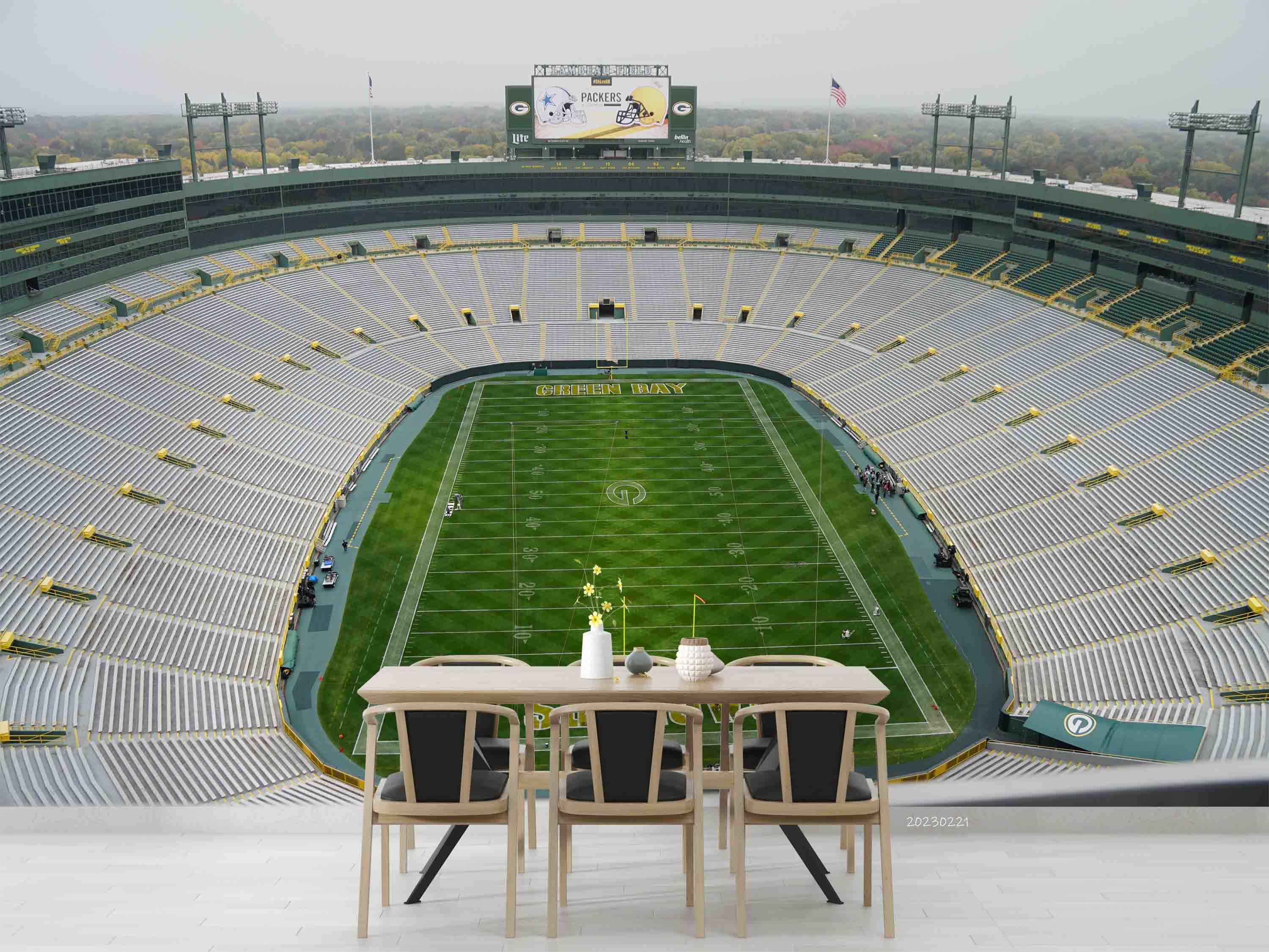 3D Lambeau Field USA Wall Mural Wallpaper GD 1455- Jess Art Decoration