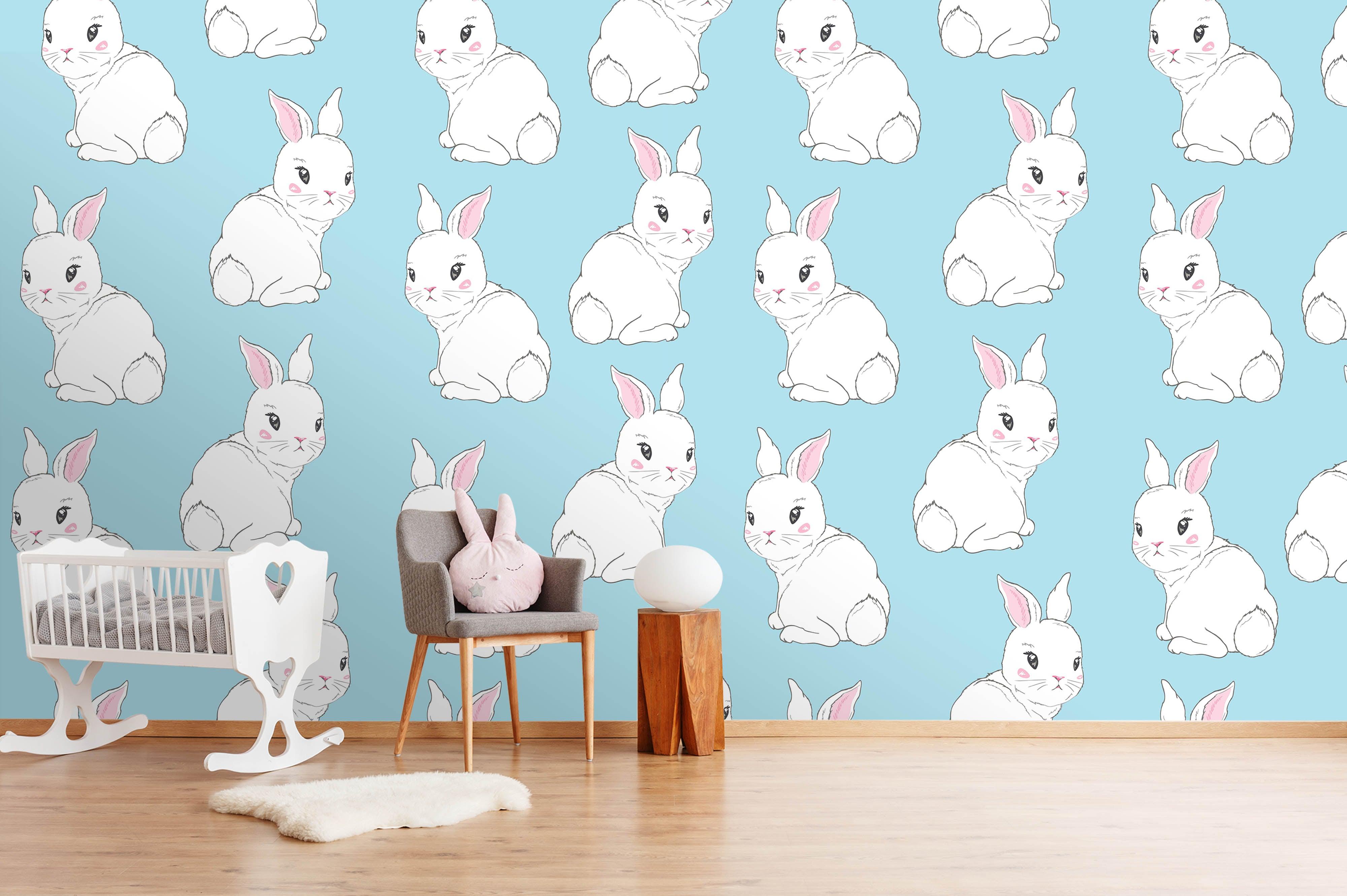 3D Rabbit Wall Mural Wallpaper 12- Jess Art Decoration
