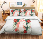 3D Unicorn Floral Quilt Cover Set Bedding Set Pillowcases 71- Jess Art Decoration