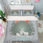 3D Snow Elk Quilt Cover Set Bedding Set Pillowcases 88- Jess Art Decoration