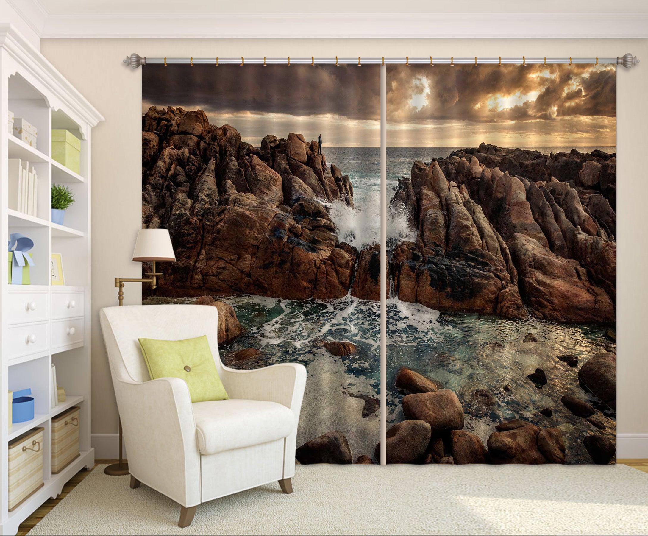 3D Reef Sea Curtains and Drapes SF148- Jess Art Decoration