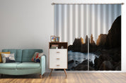3D Landscape Peak Sea Reef Sunbeam Curtains and Drapes GD 4203- Jess Art Decoration