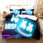3D Blue Purple Marshmello Doctom Quilt Cover Set Bedding Set Pillowcases 14- Jess Art Decoration