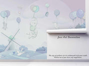 3D elephant rabbit balloon wall mural wallpaper 4- Jess Art Decoration