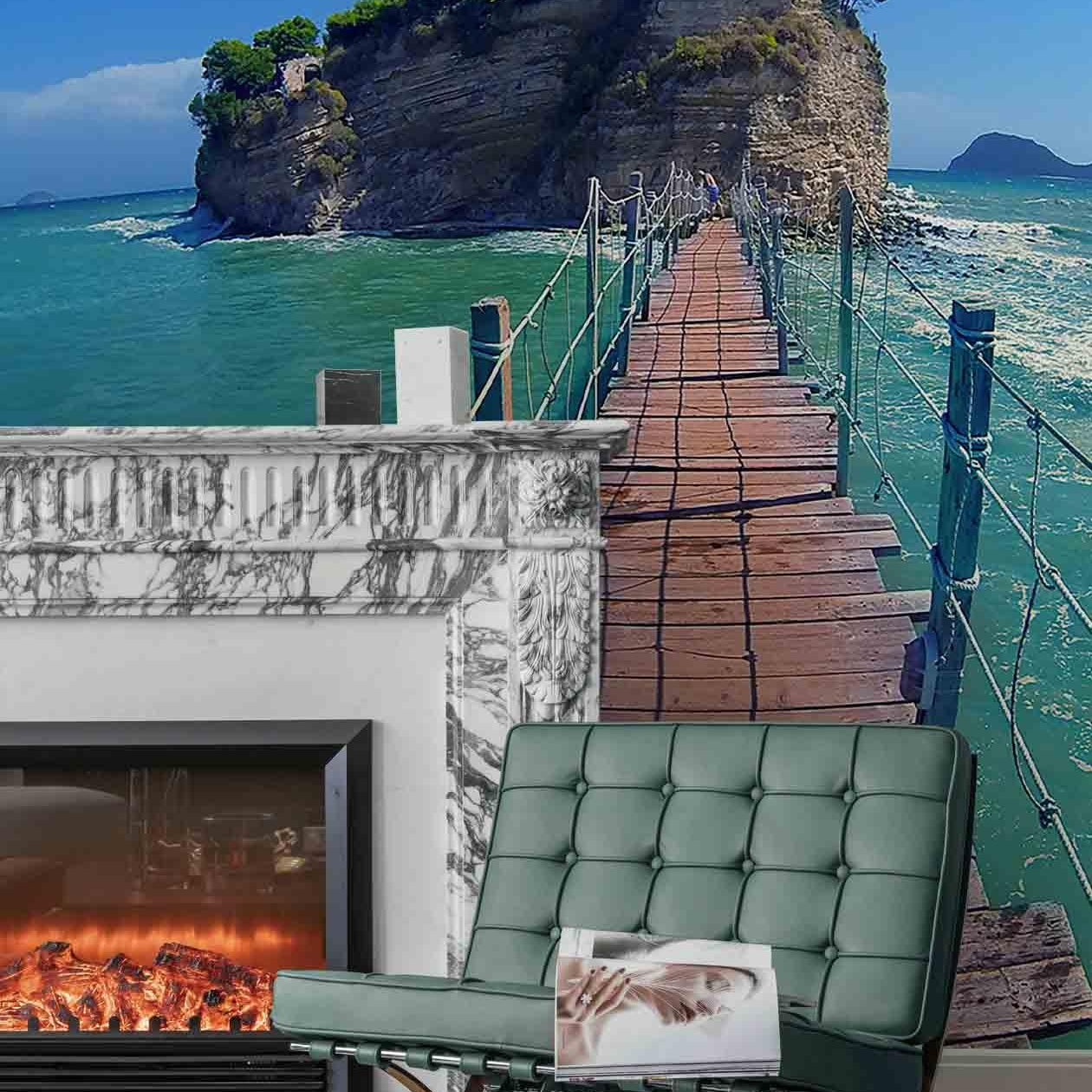 3D Wooden Trestle Island Sea Wall Mural Wallpaper 89- Jess Art Decoration