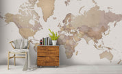 3D Retro World Map Wall Mural Wallpaper 233- Jess Art Decoration