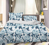 3D Grey Flowers Quilt Cover Set Bedding Set Pillowcases 41- Jess Art Decoration