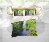 3D Wooden Bridge Green Plant Quilt Cover Set Bedding Set Pillowcases 91- Jess Art Decoration