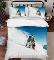 3D Sports Ski Quilt Cover Set Bedding Set Duvet Cover Pillowcases 300- Jess Art Decoration