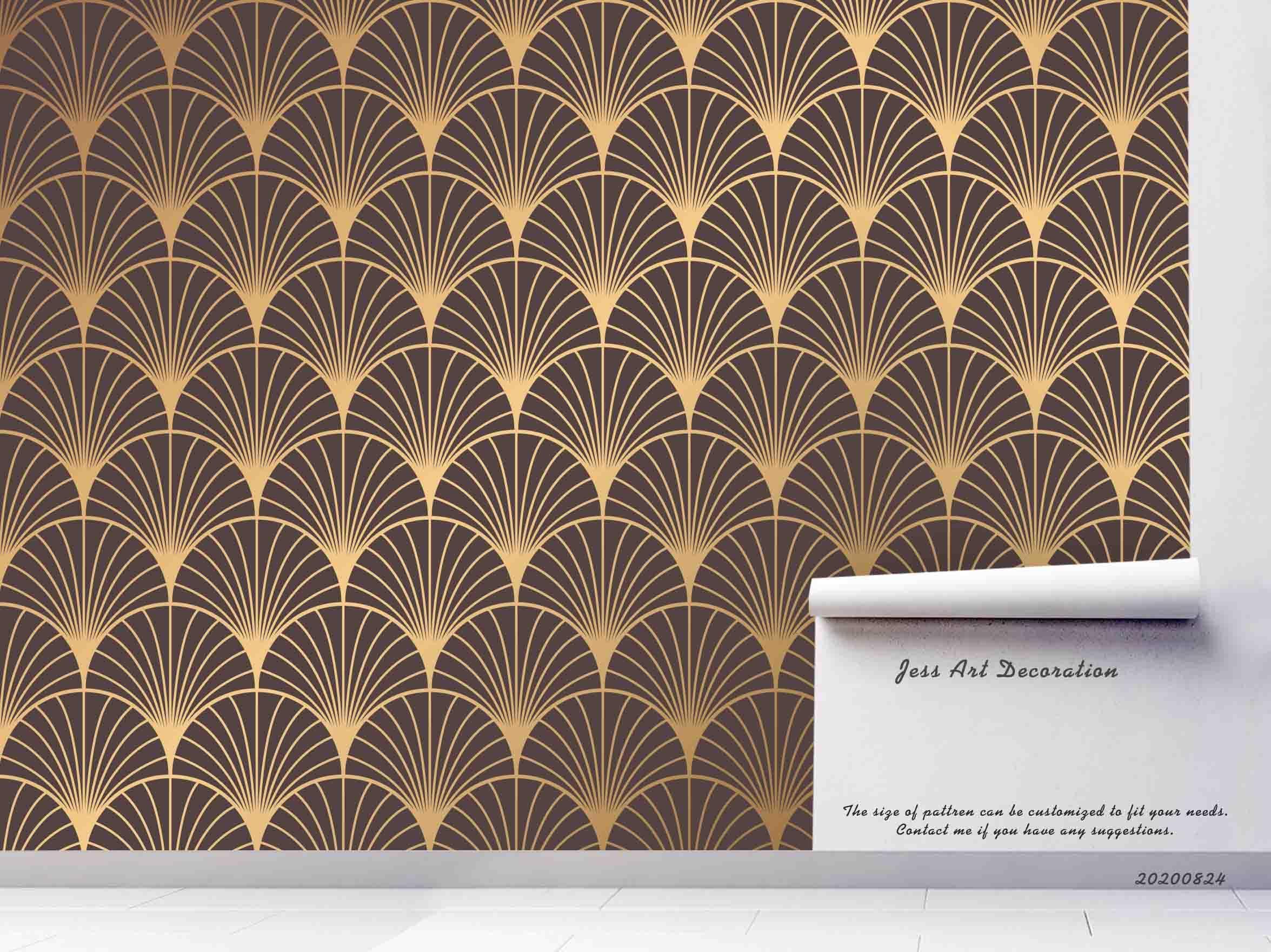 3D Abstract Gold Line Geometric Art Decoration Wall Mural Wallpaper 31 LQH- Jess Art Decoration