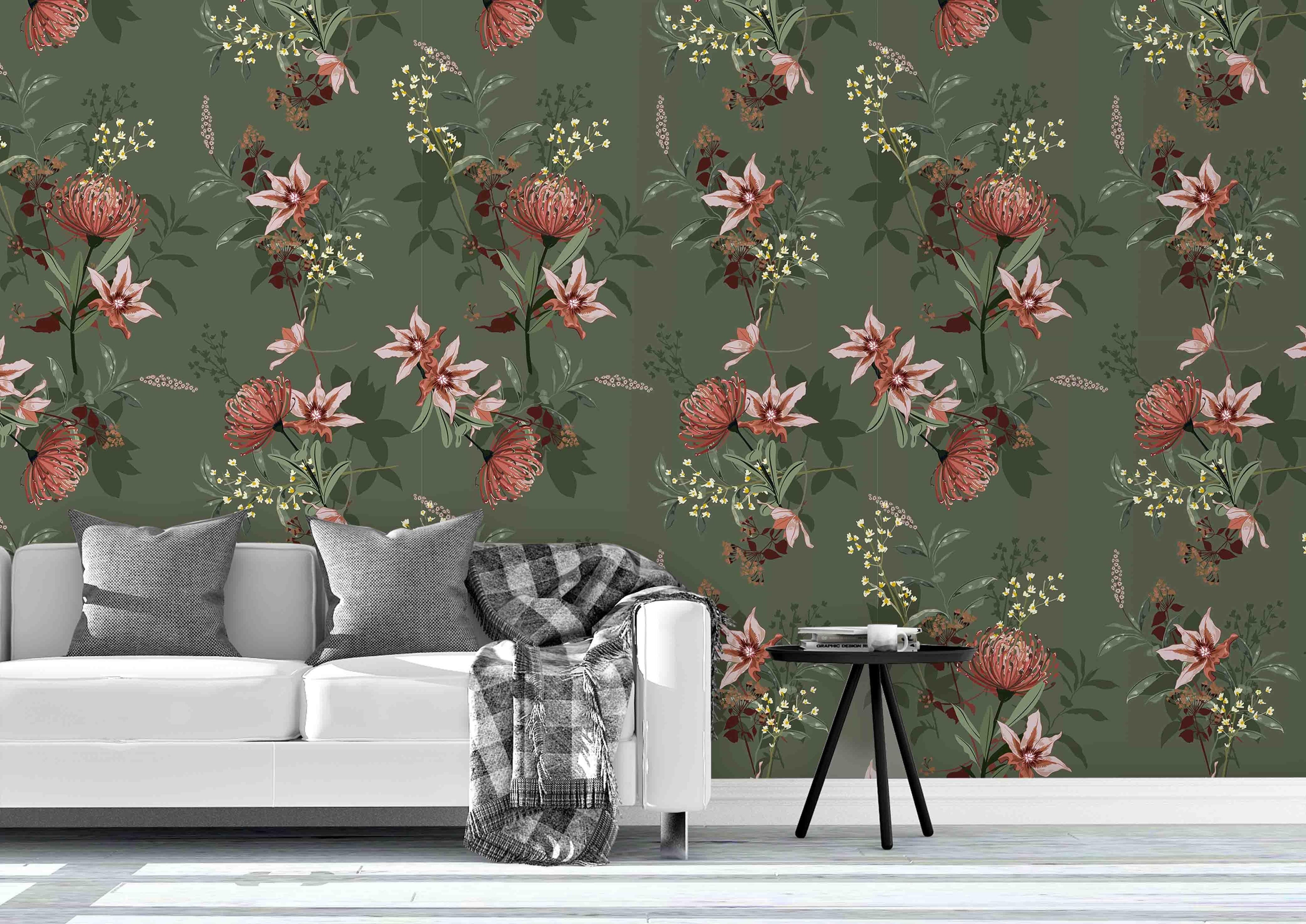 3D beautiful vintage botanical blooming garden wall mural wallpaper 17- Jess Art Decoration