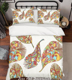3D Color Abstract  Leaf Pattern Quilt Cover Set Bedding Set Pillowcases  55- Jess Art Decoration