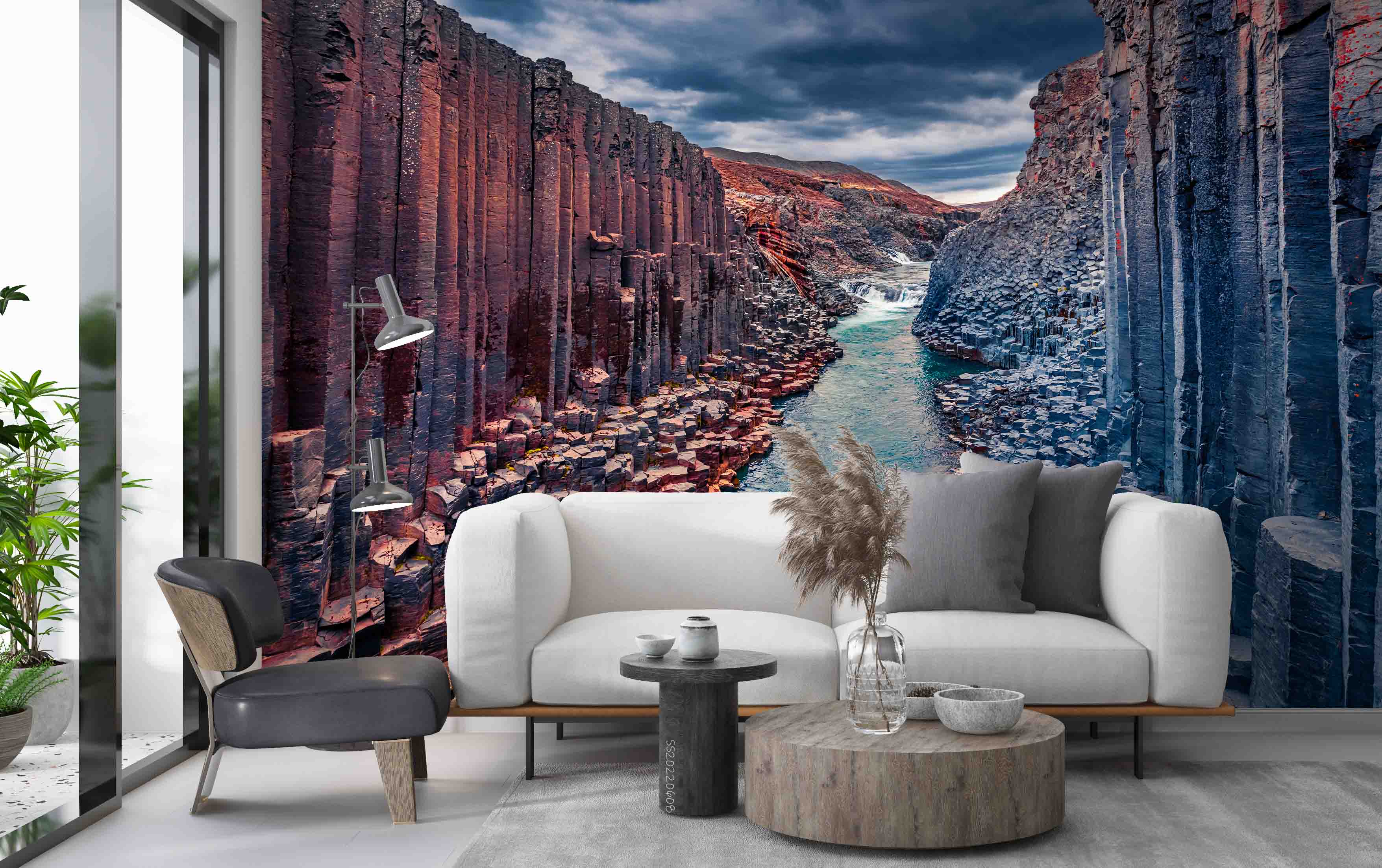 3D Summer Studlagil Canyon River Landscape Wall Mural Wallpaper GD 432- Jess Art Decoration