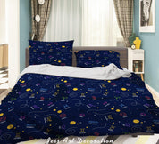 3D Hand Drawn Space Constellation Quilt Cover Set Bedding Set Duvet Cover Pillowcases 33- Jess Art Decoration