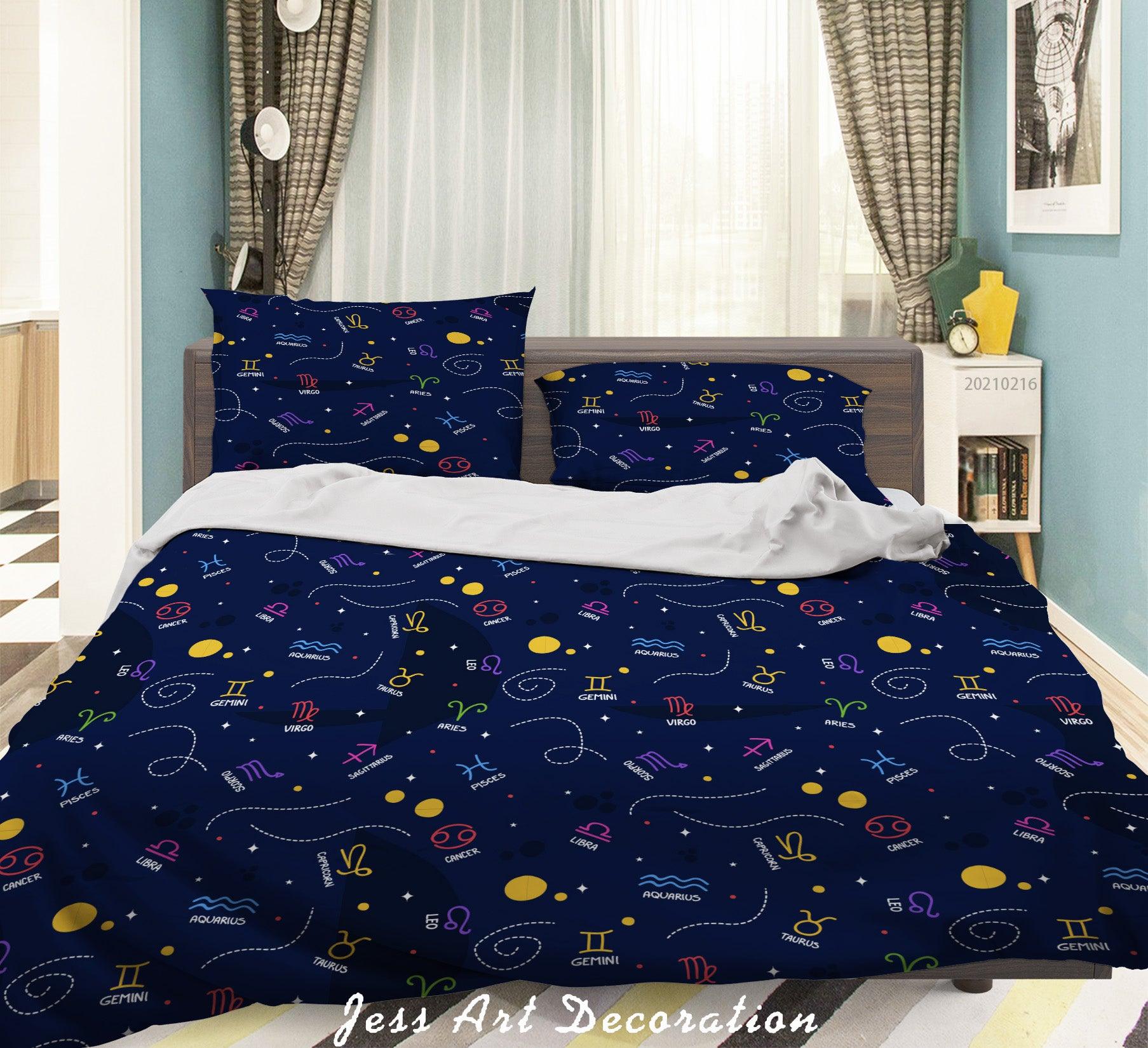 3D Hand Drawn Space Constellation Quilt Cover Set Bedding Set Duvet Cover Pillowcases 33- Jess Art Decoration