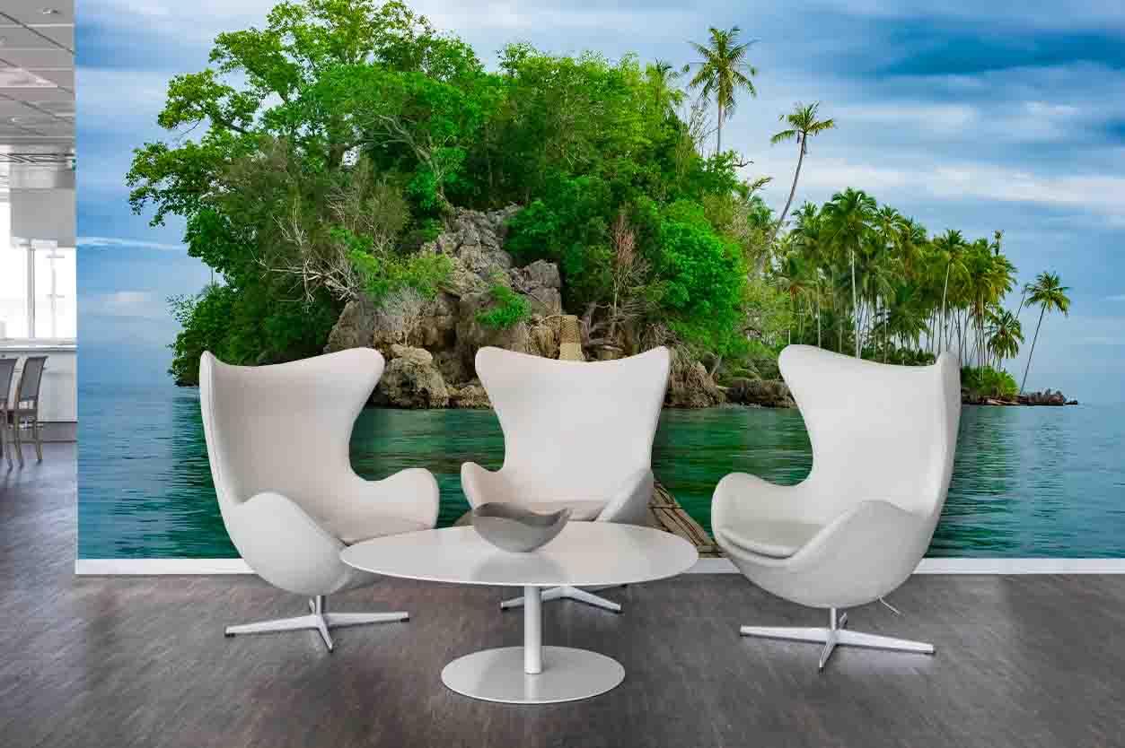 3D Tropical Green Island Wall Mural Wallpaper 60- Jess Art Decoration