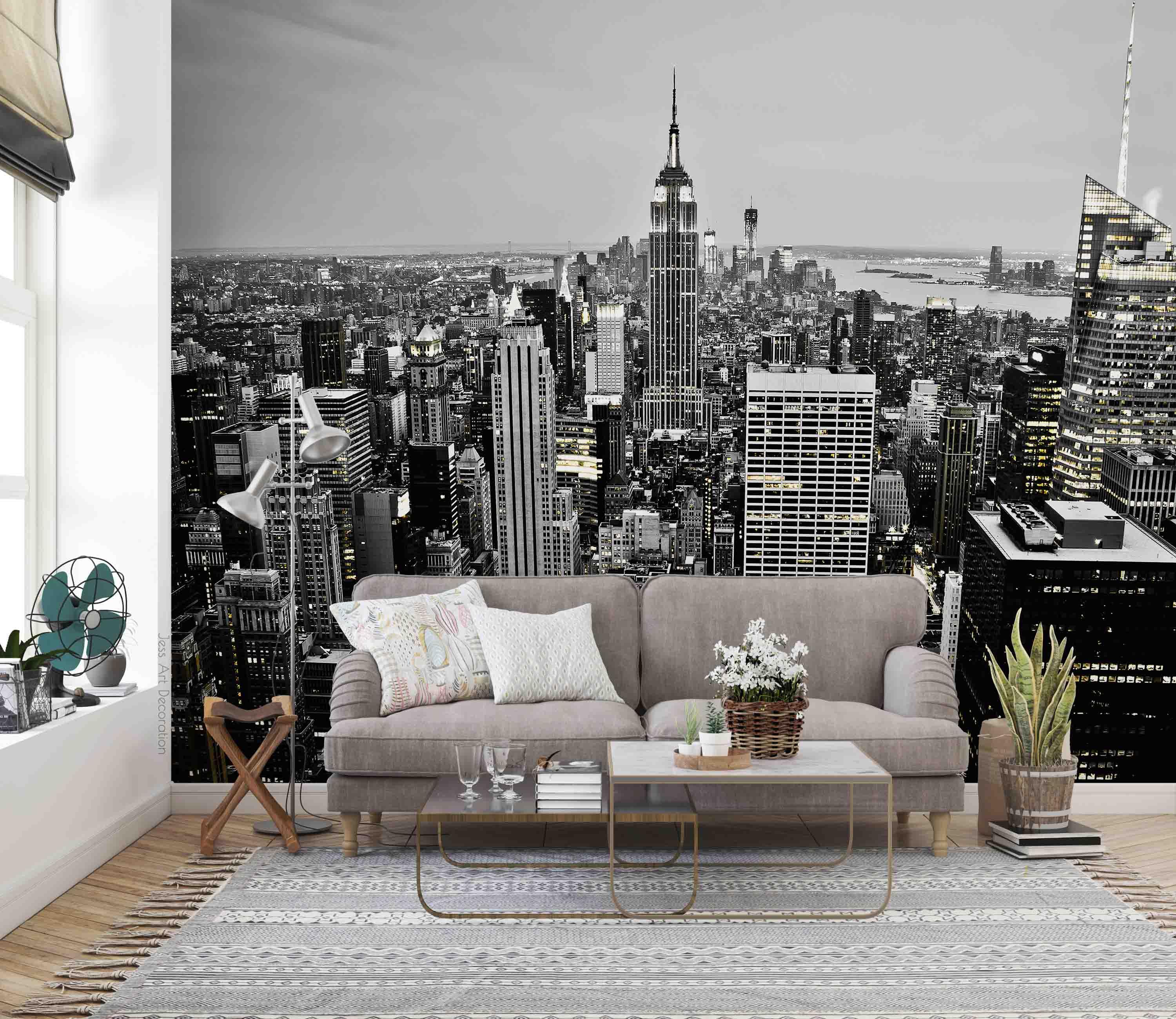 3D City Building Night View Landscape Wall Mural Wallpaper GD 2802- Jess Art Decoration