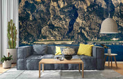 3D Rock Mountain Sea Sailing Landscape Wall Mural Wallpaper LQH 710- Jess Art Decoration
