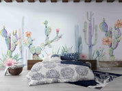 3D Northern Europe Hand-painted  Cactus Fresh Wall Mural Wallpaper SWW5094- Jess Art Decoration