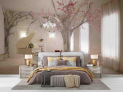 3D Room Piano Floral Tree Wall Mural Wallpaper LQH 15- Jess Art Decoration
