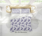 3D White Blue Floral Quilt Cover Set Bedding Set Duvet Cover Pillowcases SF137- Jess Art Decoration
