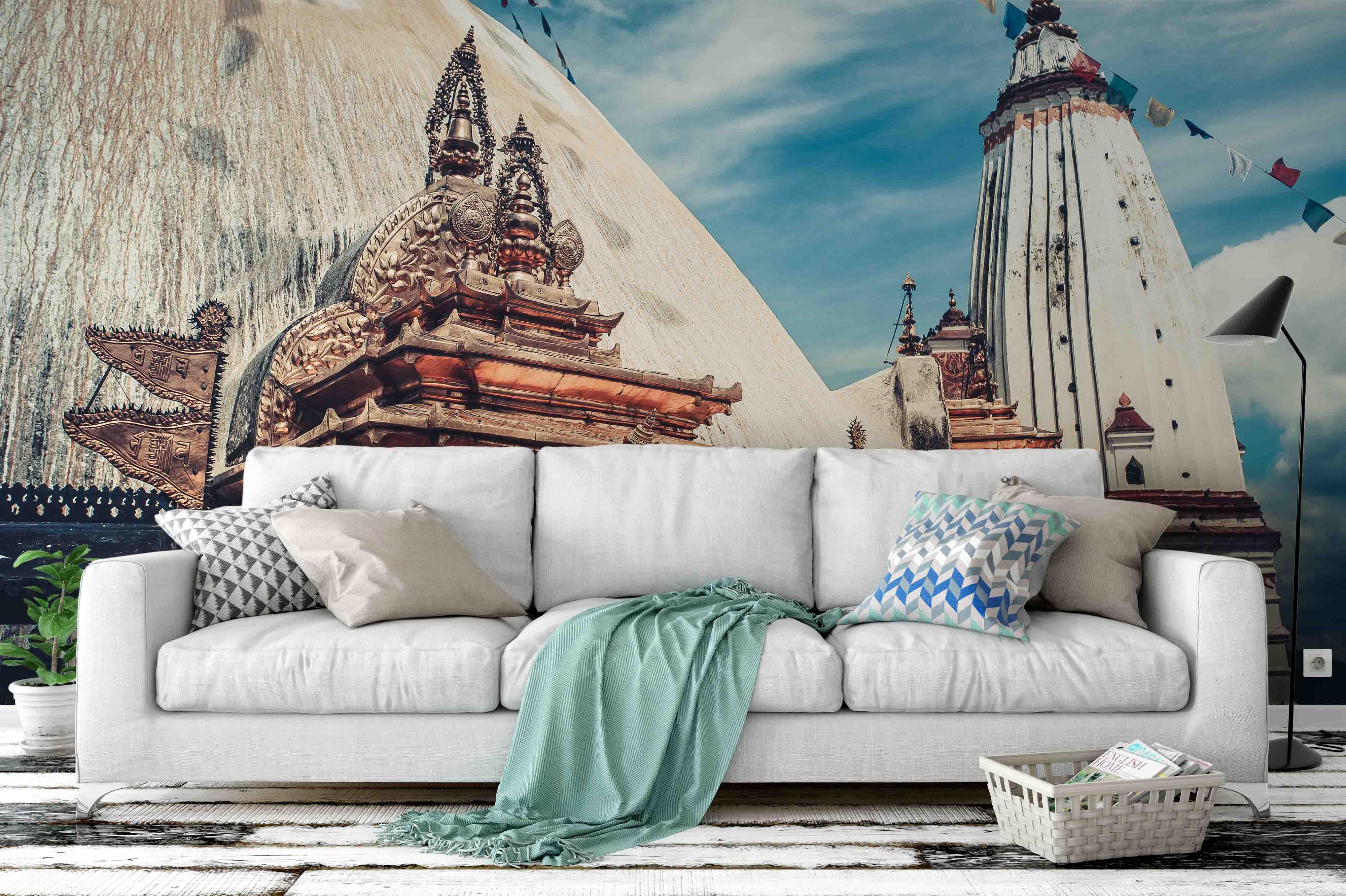 3D blue sky yurt wall mural wallpaper 38- Jess Art Decoration