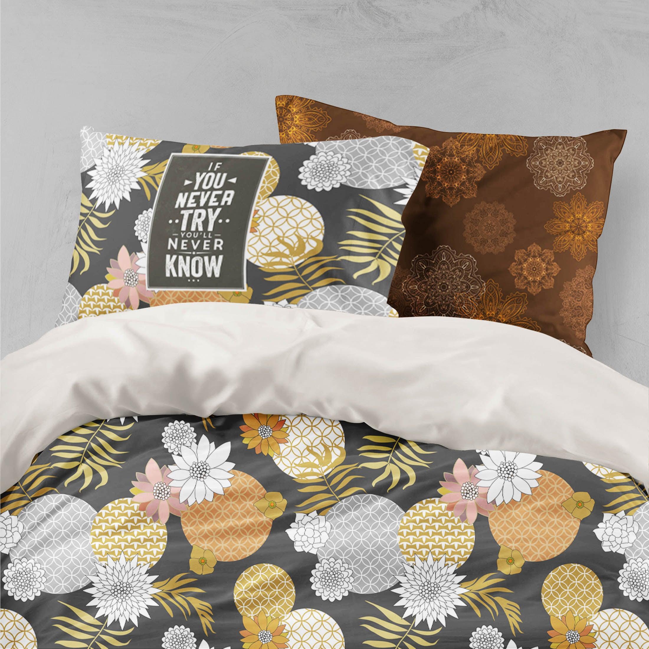 3D Floral Leaves Quilt Cover Set Bedding Set Pillowcases 19- Jess Art Decoration