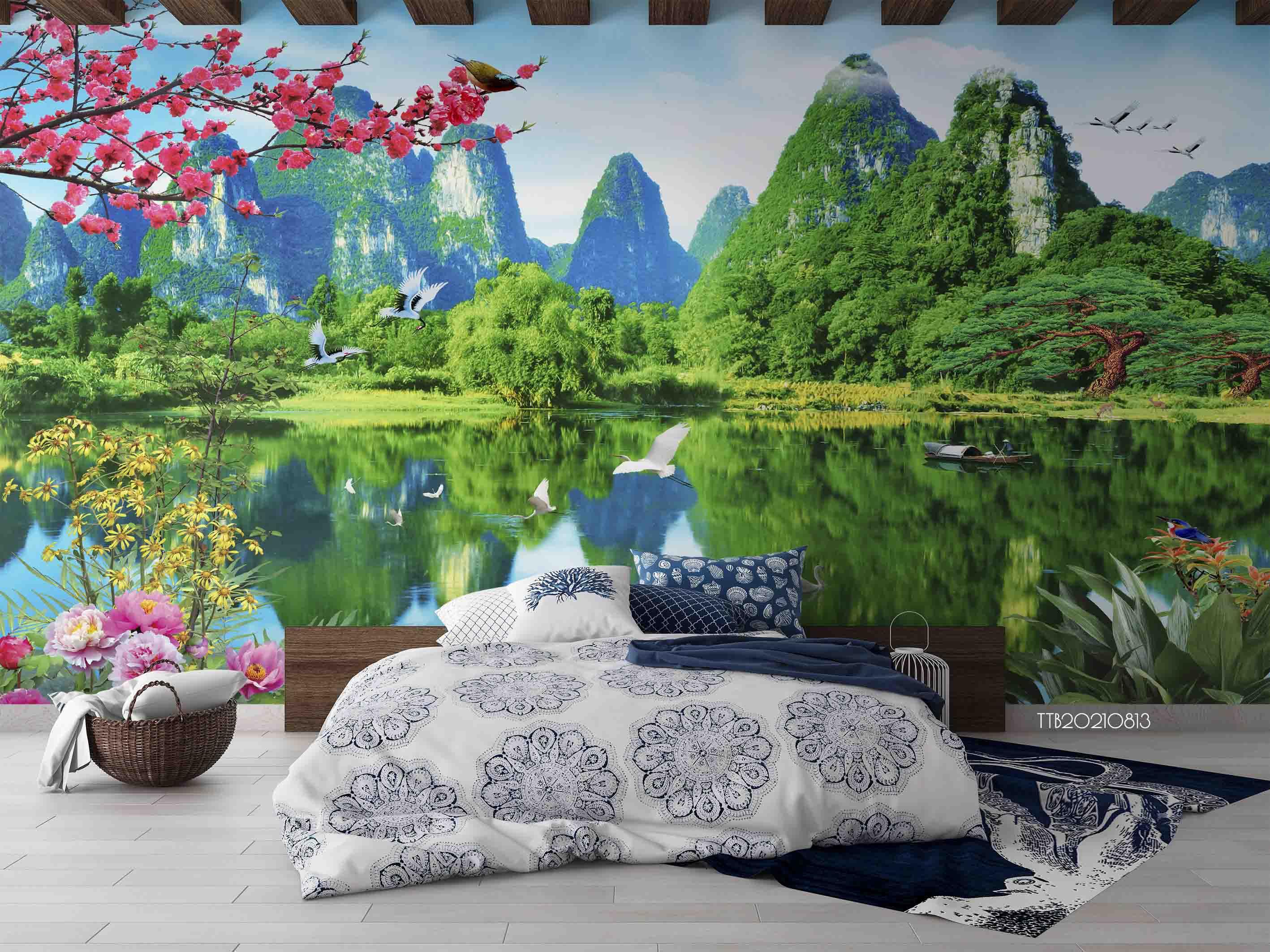 3D Chinese Style Landscape Painting Wall Mural WallpaperSWW5112- Jess Art Decoration