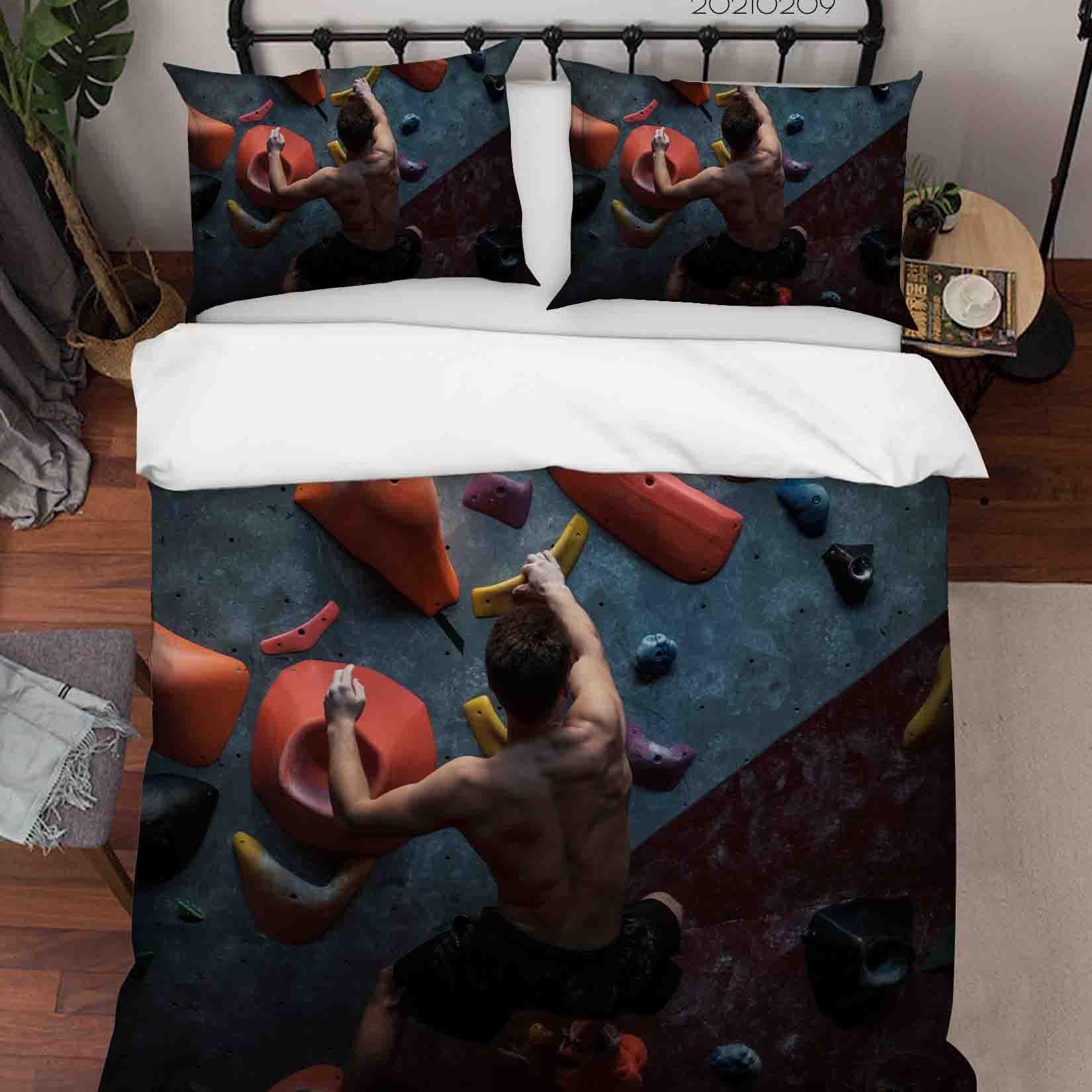 3D Sports Rock Climbing Quilt Cover Set Bedding Set Duvet Cover Pillowcases 9- Jess Art Decoration
