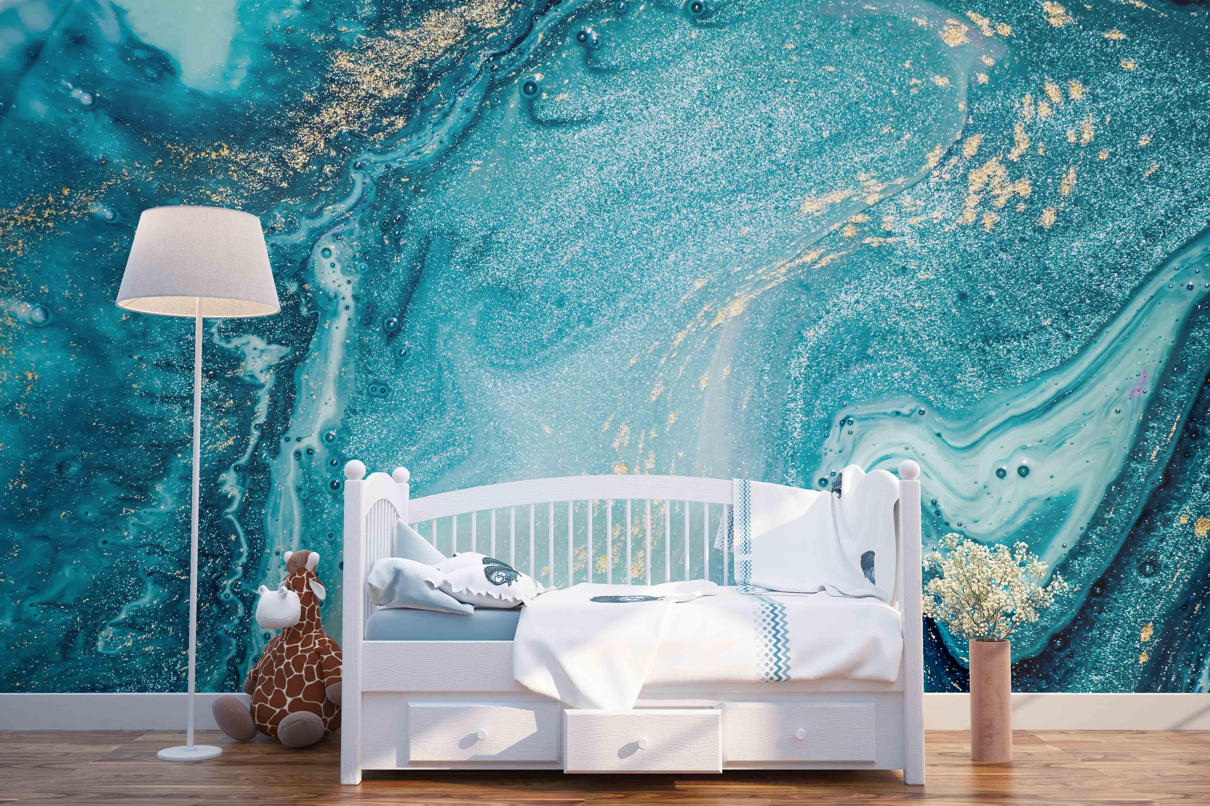 3D Abstract Blue Sea Wall Mural Wallpaper 5- Jess Art Decoration