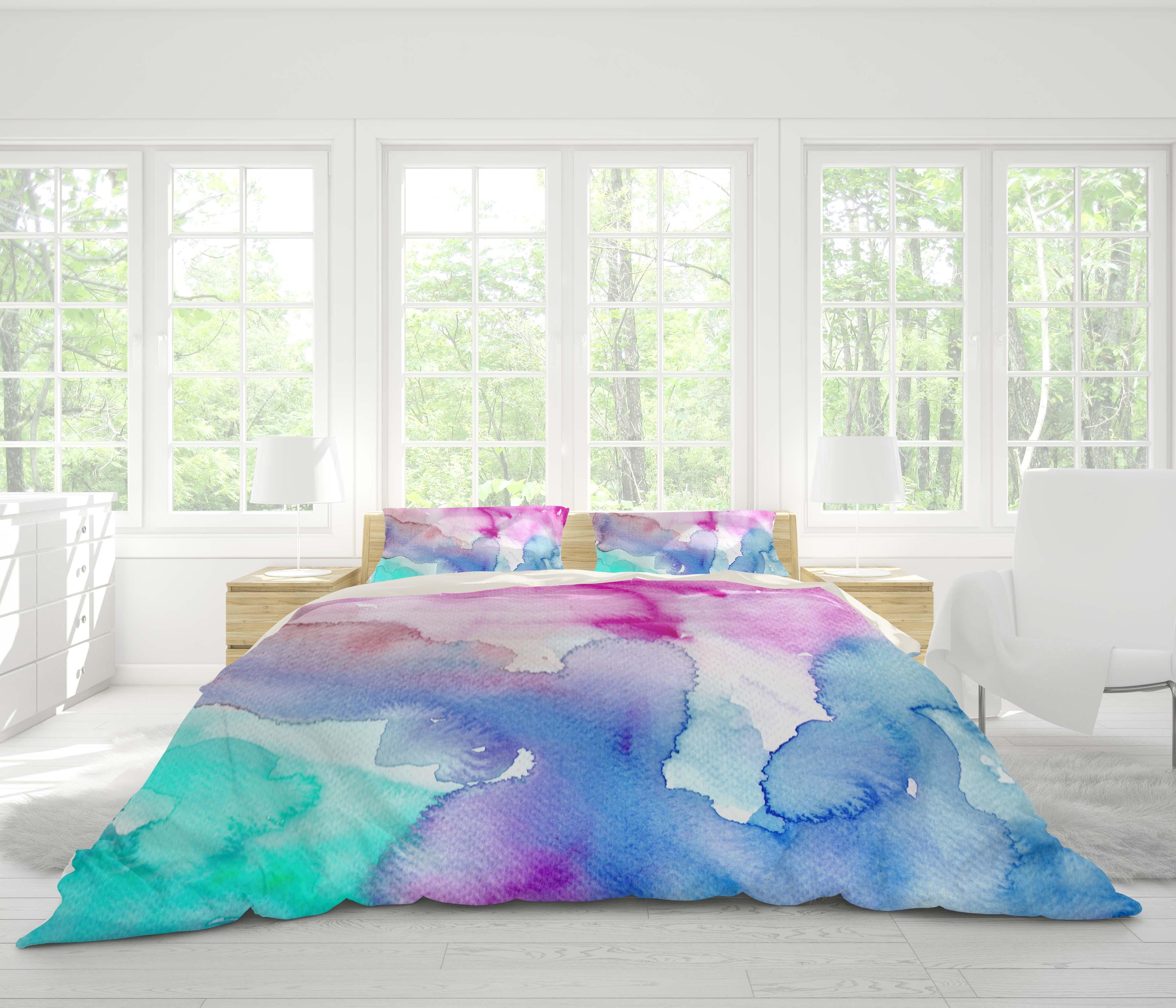 3D Colorful Dye Quilt Cover Set Bedding Set Pillowcases 84- Jess Art Decoration