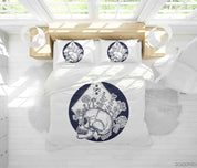 3D Magical Skull Tattoo Quilt Cover Set Bedding Set Duvet Cover Pillowcases WJ 9194- Jess Art Decoration